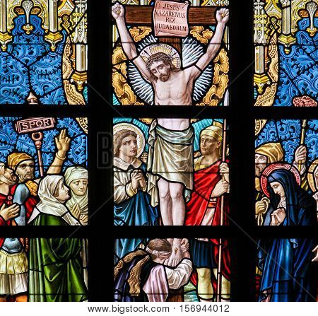 Stained Glass - Jesus On The Cross