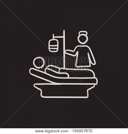 Nursing care vector sketch icon isolated on background. Hand drawn Nursing care icon. Nursing care sketch icon for infographic, website or app.