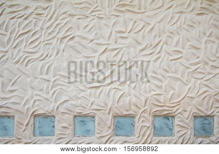 White classic wallls and white stone background