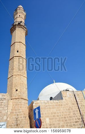 JAFFA ISRAEL 05 11 16: Mahmoudiya Mosque is the largest and most significant mosque in Jaffa, now part of the larger city of Tel Aviv.