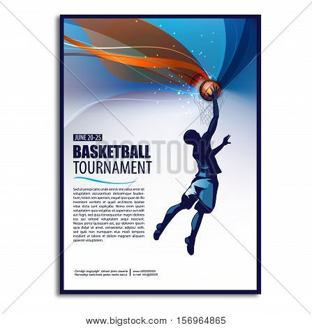 Basketball illustration. Background poster flyer. Sport thema