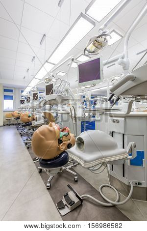 Classroom With Technological Facilities And Manikins