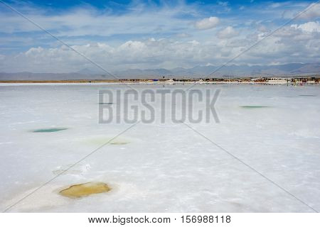Chaqia (chakayan) Salt Lake, Qinghai, China