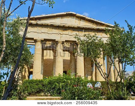 Temple Of Hephaestus. Ancient Agora Of Athens. Attica, Greece.