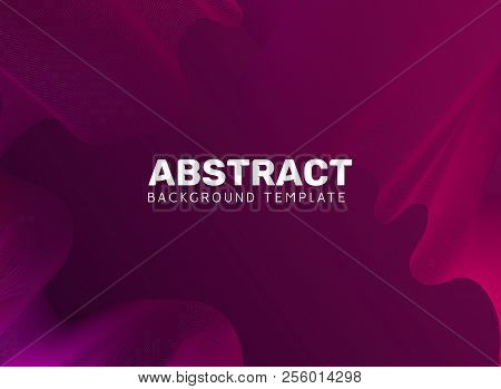 Fluid Modern Red Poster Template. Aabstract Geometrical Background With Blend Purple Design Color.