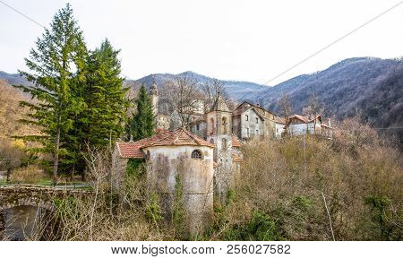 The Small Village Of Senarega, Genoa, (genova), Val Brevenna, Liguria, Italy