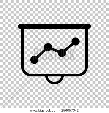 Projector Screen For Presentations, Grow Finance Graphic. On Tra