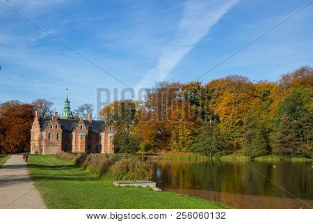 Beuatiful View Of Fredensborg Palace In Hilleroed, Denmark