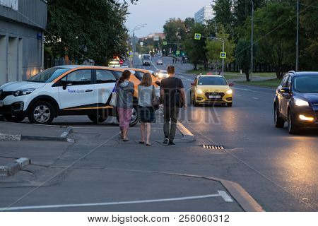 Moscow, Russia - August 17, 2018: A Renault Captur, Crossover From Car Sharing Yandex Drive Is Avail