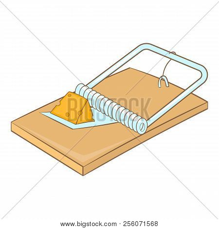 Mousetrap Icon. Cartoon Illustration Of Mousetrap Icon For Web