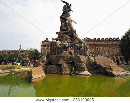 Traforo Del Frejus Statue In Turin