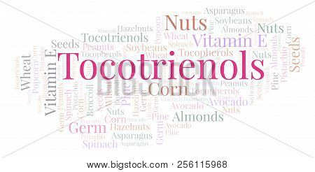 Tocotrienols  Word Cloud. Wordcloud Made With Text Only.