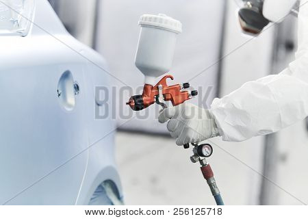 automobile or car painting in chamber