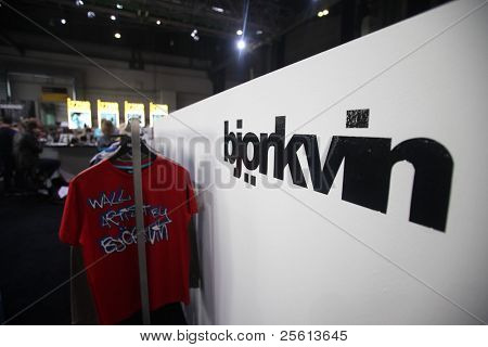 Berlín - 19. ledna: Bjorkvin stojan na chléb & máslo veletrh 19. ledna 2011 v Berlíně, Germa