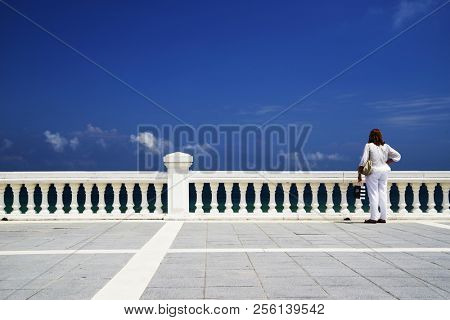 SANTANDER, CANTABRIA, SPAIN, JULY 27, 2018: View of the famous Santander resort in Cantabria, Spain, Europe