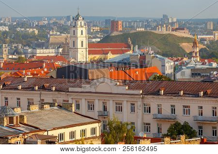 A View Of The Historical Center Of Vilnius From The Hill. Lithuania.
