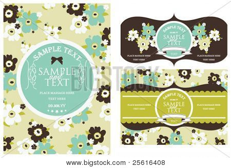 Vektor virág háttér helyén a szöveg