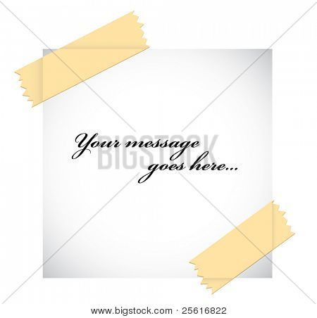 note paper with masking tape