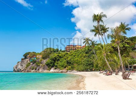 Leela Beach On Koh Phangan Island, Thailand In A Summer Day