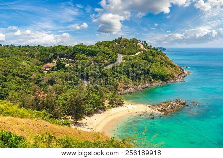 Panoramic View Of  Yanui Beach At Phuket In Thailand In A Summer Day