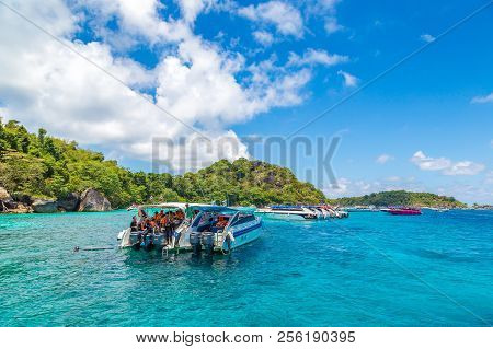 Similan, Thailand - March 21, 2018: Tropical Landscape On Similan Islands, Thailand In A Summer Day