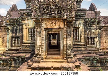 Banteay Samre Temple In Complex Angkor Wat In Siem Reap, Cambodia In A Summer Day