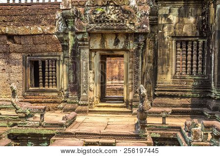 Banteay Samre Temple In Complex Angkor Wat In Siem Reap, Cambodia In A Summer Day