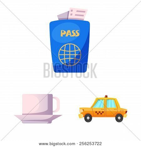 Vector Illustration Of Airport And Airplane Logo. Set Of Airport And Plane Stock Vector Illustration