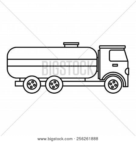 Fuel Tanker Truck Icon. Outline Illustration Of Fuel Tanker Truck Icon For Webicon. Outline Illustra