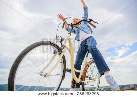 Freedom And Delight. Most Satisfying Form Of Self Transportation. Cycling Gives You Feeling Of Freed
