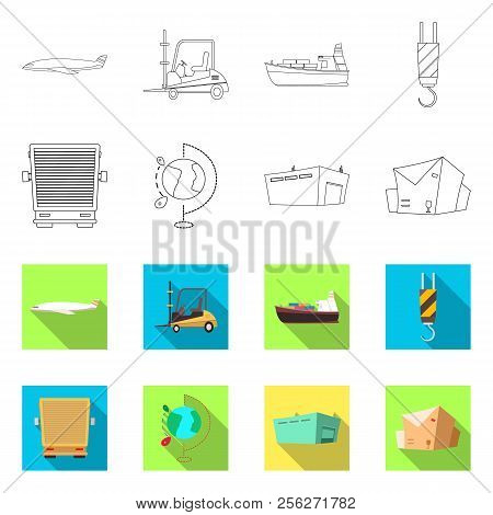 Isolated Object Of Goods And Cargo Icon. Set Of Goods And Warehouse Vector Icon For Stock.