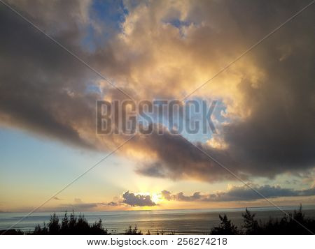 Sunset Photo Near The Beach, Taken In Shangchuan Island, China