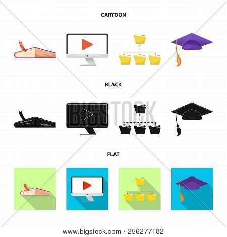 Vector Design Of Education And Learning Sign. Collection Of Education And School Stock Vector Illust
