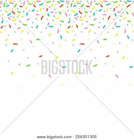 Seamless Pattern With Colorful Sprinkles.