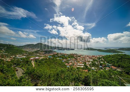 Drake's Seat Lookout Point St Thomas Virgin Islands With Cruise Port