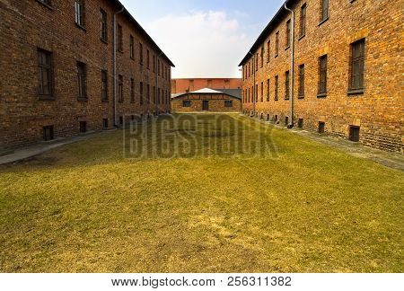 Auschwitz, Poland - March 30 2012: Remains Of Barracks In Birkenau, Treblinka 2