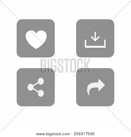 Like,share, Download Icon, Vector Illustration Isolated On White Background