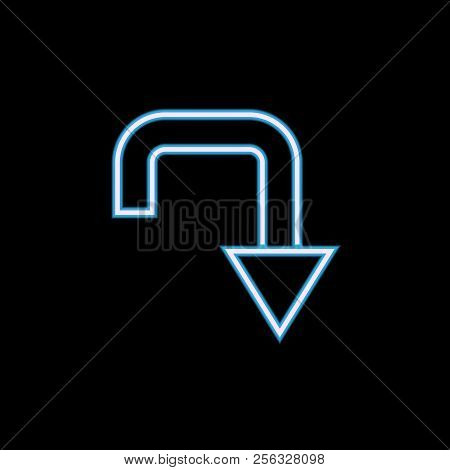 Return Arrow Icon In Neon Style. One Of Web Collection Icon Can Be Used For Ui, Ux