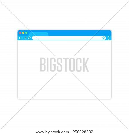 Browser Window.web Browser In Flat Style. Window Concept Internet Browser. Mockup Screen Design. Vec