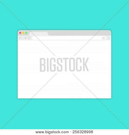 Browser Window.web Browser In Flat Style. Window Concept Internet Browser. Mockup Screen Design. Vec
