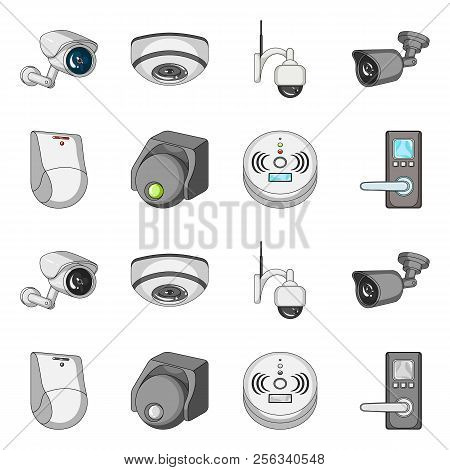 Vector Design Of Cctv And Camera Symbol. Set Of Cctv And System Vector Icon For Stock.