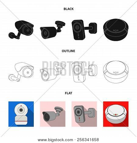 Vector Design Of Cctv And Camera Symbol. Collection Of Cctv And System Stock Vector Illustration.