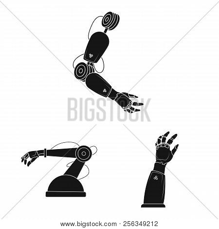 Vector Design Of Robot And Factory Symbol. Set Of Robot And Space Stock Vector Illustration.