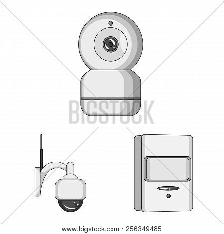 Vector Design Of Cctv And Camera Logo. Set Of Cctv And System Stock Vector Illustration.