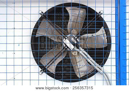 Fans Ventilation Systems. Large Fan Loupes Close