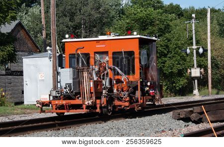 Repair Of The Rail Road Ties With Carts