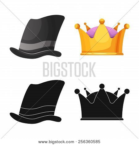Vector Illustration Of Headwear And Cap Icon. Collection Of Headwear And Accessory Vector Icon For S