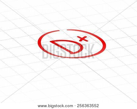 D Plus Examination Result Grade Red Latter Mark