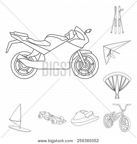 Extreme Sport Outline Icons In Set Collection For Design.different Kinds Of Sports Vector Symbol Sto