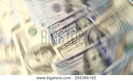 Flying Money On White Background Dollar Bill